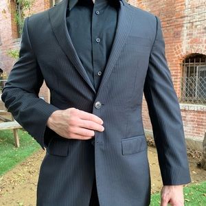 Calvin Klein Navy Pinstripe Blazer